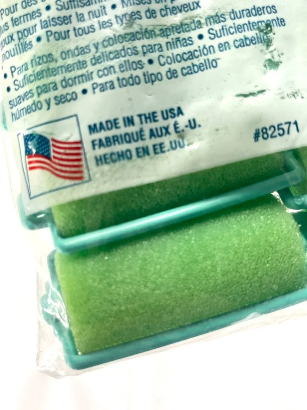 NIB Vintage 1995 Goody Foam Hair Rollers Green [10 Large] #82571 Made USA 90s